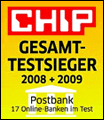 Postbank Testsierger bei Chip